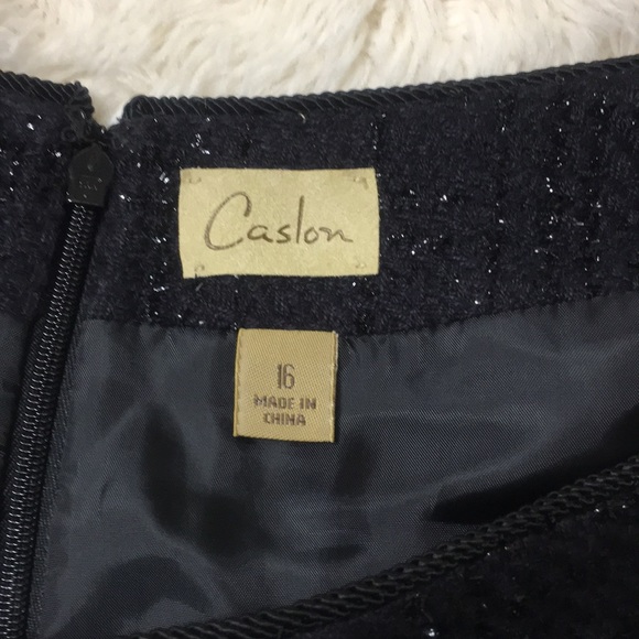 Stunning Caslon Black Tweed Suit Size 14/16 - Picture 5 of 6